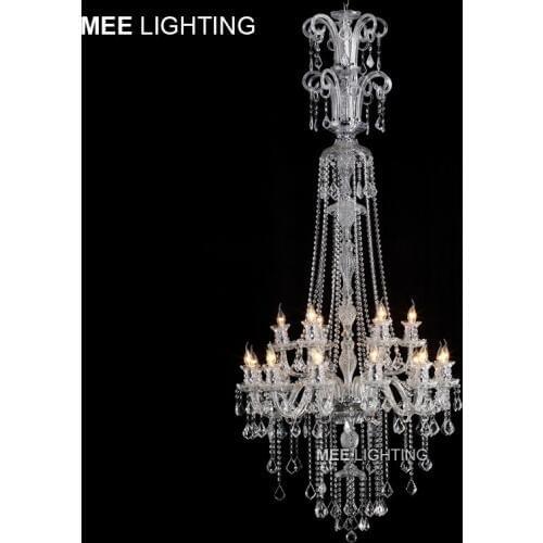 Contemporary Clear Crystal chandelier lights Galaxy Long Cristal suspension lamp Glass lighting fixture 100% Guaranteed lustre