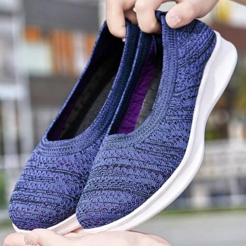 Womens Summer Casual Shoes Mesh Hollow Breathable Soft Sole Walking Shoes Light Mouth Shoes For The Elderly Shoes For The Mom