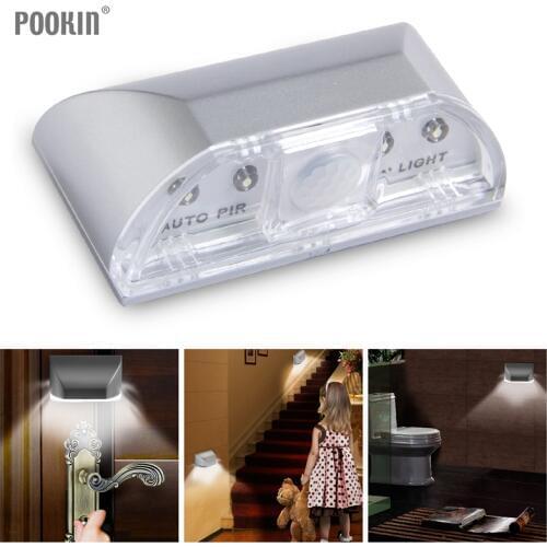 LED Smart Night Light Intelligent Auto PIR LED Keyhole Light IR Motion Sensor Heat Detector Door Lock Induction Lamp