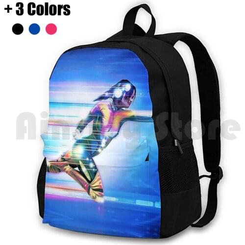 Superhero Outdoor Hiking Backpack Waterproof Camping Travel Superhero Smart Red White Blue Lovely Unique Beautiful