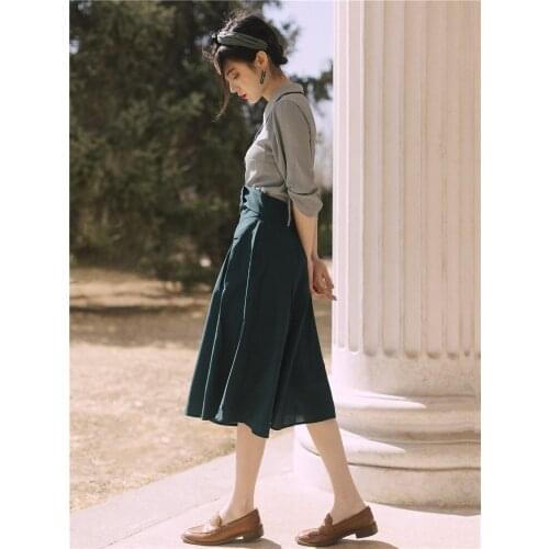 2019 new fashion womens two piece set summer suit thin retro blouse+skirt