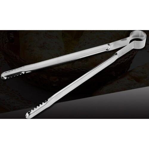 1PC Stainless Steel BBQ Tools Creative Cooking Kitchen Tongs Food Bbq Salad Bacon Steak Bread Cake Cake Clip Clamp EKX 162