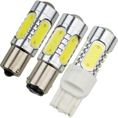 2Pcs T20 7443 1156 LED BA15S P21W Auto Turn Signal Light 12V COB 1157 BAY15D P21/5W LED Backup Brake Lamps Reverse lights