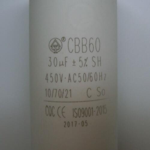 30uf,450V,AC50/60Hz,10/70/21,two wires, cylindrical capacitor.with pallial line