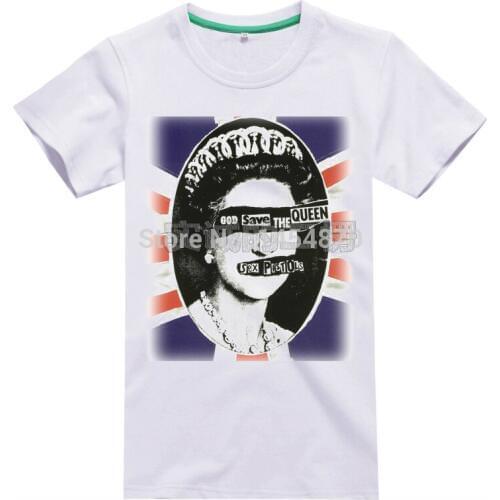 9 designs Classic Britain Sex Pistols English Punk Band Rock White Ropa Mujer shirt 100%Cotton queen camisetas rocker Streetwear
