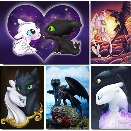 Diamond Painting Full Square Rhinestone Kit Diamond Embroidery Disney Cartoon Character Dragon Mosaic Cross Stitch Wall Art