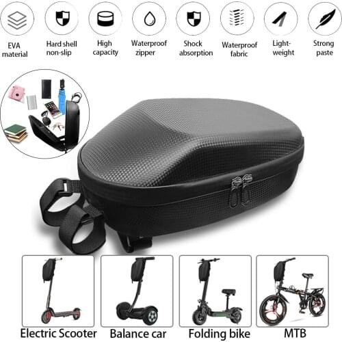 For Xiaomi M365 Electric Scooter Front Carry Bag Handlebar Mounted Zipper Eva Storage Case Applicable Balance Folding Bike Bag