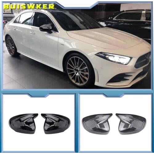 For Mercedes-Benz A-Class W177 2019 2020 Black Exterior Rearview Mirror Cover Side Mirrors Protection Guards