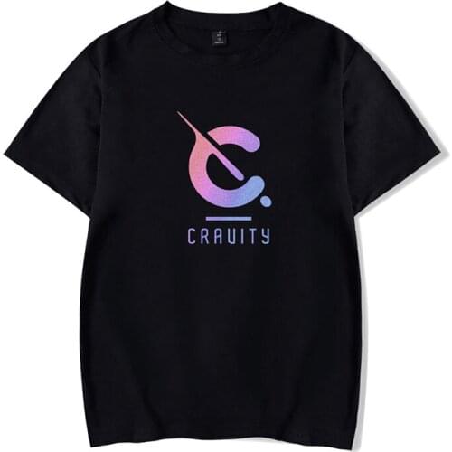 CRAVITY Kpop Sport T-shirt Fashion Street Style Hip Hop Men Women Tee Shirt O-neck Short Sleeve Couple T-shirts Black White Tops