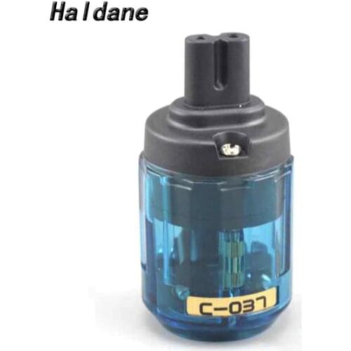 Haldane HIFI Rhodium Plated C-073 IEC Connector Socket Plug Adapter Figure 8 AC Power Adapter Connector Audio US UE Power Cable