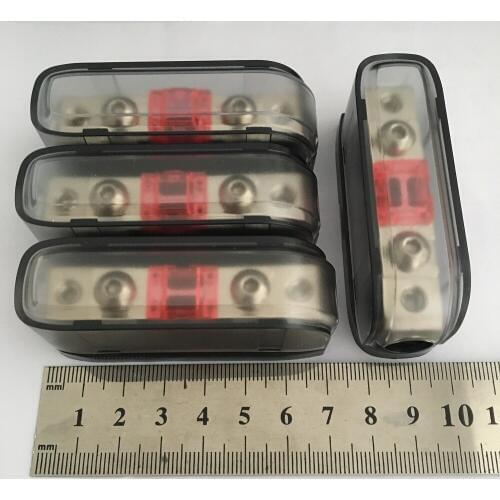Good Quality 4PCS Frosted Grey Cover Nickel Plated Auto Inline MINI ANL Fuse Holder wtih AFS Fuse 50A
