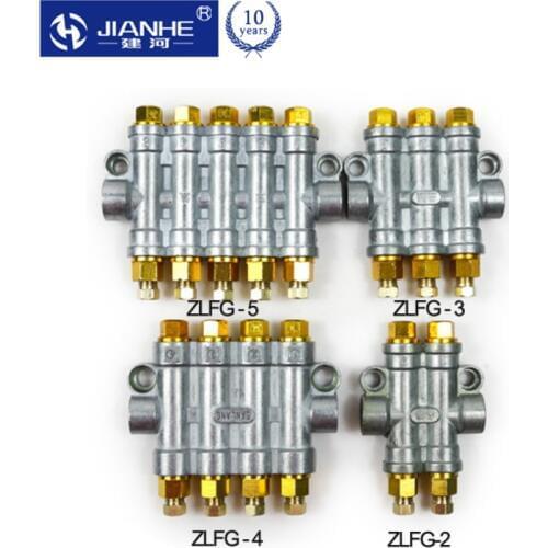 JIANHE ZLFG 2/3/4/5 Ways volumetric Grease/Oil Oil Piston Distributor Value Manifold Block for lubrication system/CNC machine