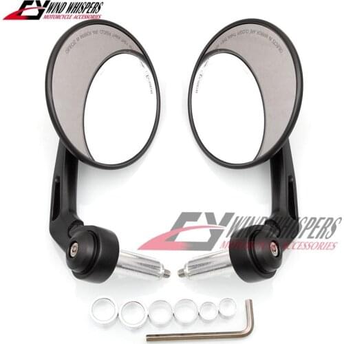 CNC Round Motorcycle Rear View Mirrors Handle Bar End Cafe Racer For Harley SPORTSTER 883 1200 XL X48 Street XG 500 750 Dyna
