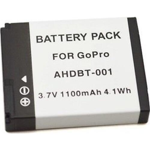 Rechargeable Li-Ion Battery Pack for GoPro HD HERO, HERO2, HERO 2 Camcorder and GoPro AHDBT-001,AHDBT-002 3.7V,1100mAh