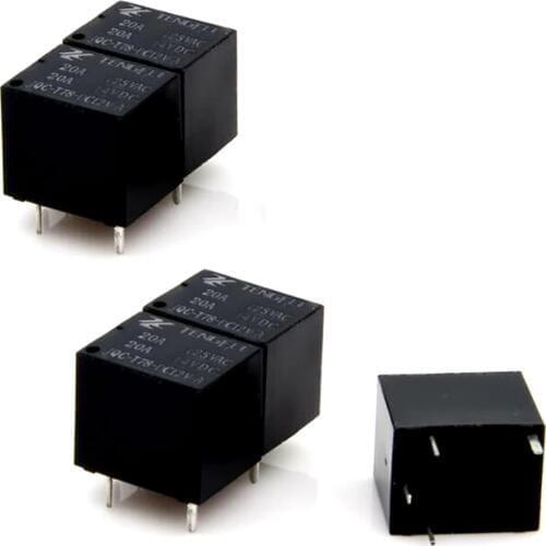 5PCS T78 Small Normally Open Electromagnetic Relay 12V 4 Pins 20A JQC-T78-DC12V-A