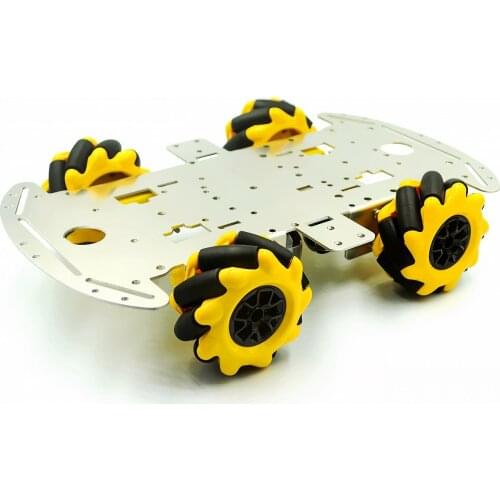 McNamum wheel aluminum car chassis DIY ultrasonic intelligent obstacle avoidance car 4WD four-wheel drive chassis