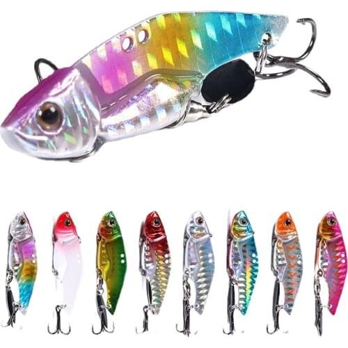 Sequined metal VIB abnormal rotating Luya bait 12G16G blood slot hook beak fake bait fishing lures