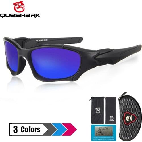 Queshark Men Women TR90 UV400 Polarized Cycling Glasses Bicycle Goggles Bike Sport Sunglasses Cycling Eyewear Fishing Glasses