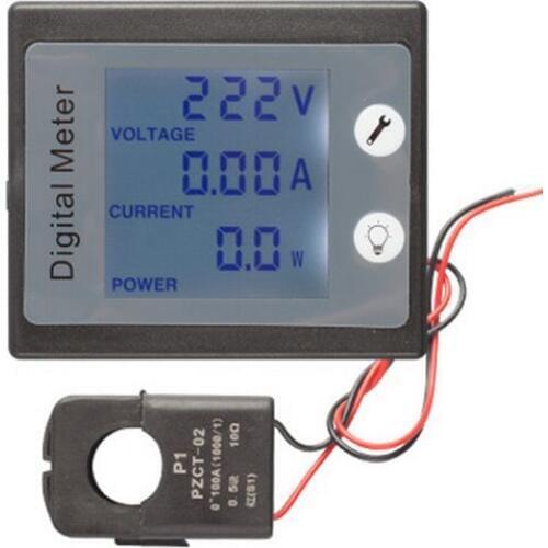 Peacefair PZEM-011 Digital Panel Voltameter Power Meter AC 80-260V 100A Volt Amp Watt Energy power With Split CT