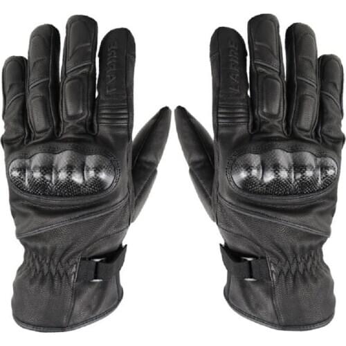 Winter warm France LAFIRE Waterproof Motorcycle Gloves windproof Leather Motorbike gloves of sheepskin carbon fiber Touch screen