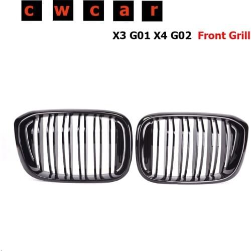 Front Kidney Grill For BMW G01 G02 Bumper Racing Grille X3 X4 ABS Gloss Black/Matt Black Auto Styling xDrive20i xDrive30i 2018