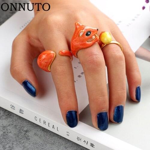 Adjustable Animal Wedding Band Ring Funny Lady Trench Women 3D Animal Ring Panda Dog Rings For Women Tiger Lizard