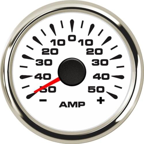 SAMDO 50A Multi Color Back Light Waterproof Ampere Gauge Ammeter AMP Meter 2" 52MM With Current Sensor