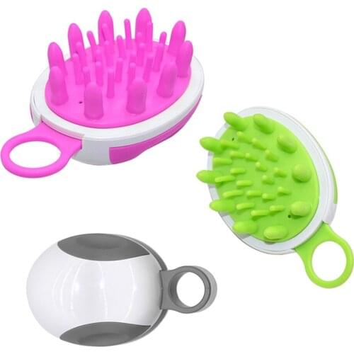 Silicone Shampoo Massage Brush Washing Hair Comb Portable Cleaning Comb Head Scalp Body Hairdressing Massage Brush 3 Colors