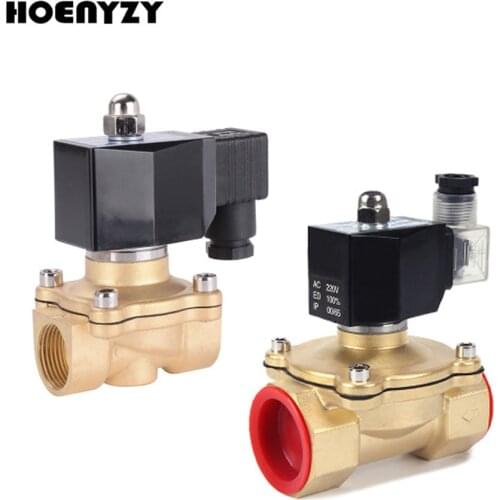 1/4" 1/2" 3/4" 1" 1-1/4" 1-1/2" 2" Normally Closed Brass Water Valve Solenoid Valve IP65 for Water Oil Air 12V/24V/220V/110V
