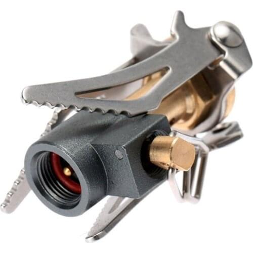 Outdoor Stove Titanium Alloy Folding Mini Camping Oven Survival Furnace Stove 45g 3000W Pocket Picnic Cooking Gas Cooker