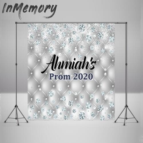 Silver Diamond Background Vinyl Party Glitter Bokeh Photo Studio Backdrops Prom Photography Background