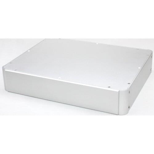 WA93 Silver All aluminum amplifier chassis / Tube amplifier / DAC chassis / AMP Enclosure / case / DIY box ( 433*80*336mm)
