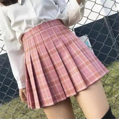 Skirt Fashion High Waist Pleated Skirt Sweet Cute Girls Dance Mini Skirt Cosplay Preppy Uniform School Short Skirts Women XS-XL