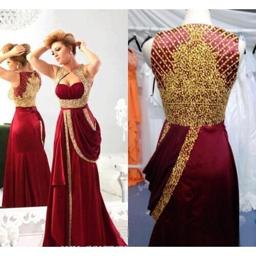 Party prom gown vestido de renda fashion luxury beading gold Sequined women long evening free shipping mother of the bride dress