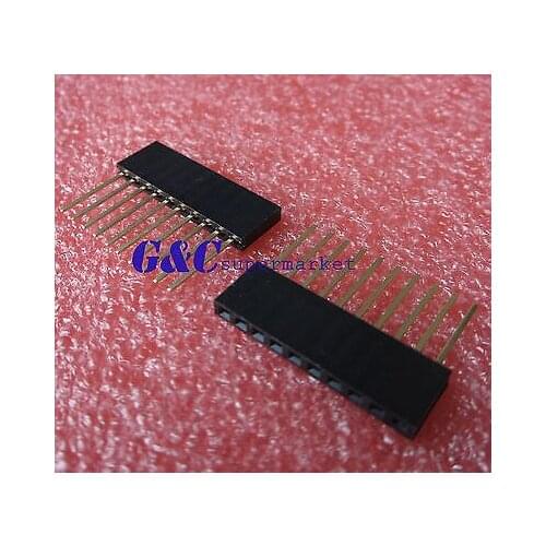10PCS 10Pin 2.54 mm Stackable 11mm Long Legs Female Header diy electronics