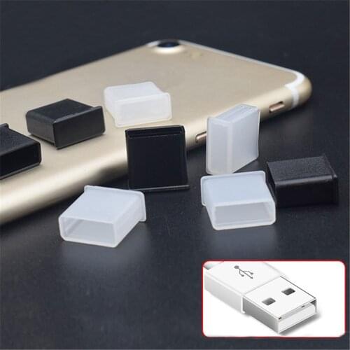 10Pcs High Quality PET USB Dust Plug Durable Charger Port Charging Extension Transfer Data Line USB 2.0 3.0 Protector Cap