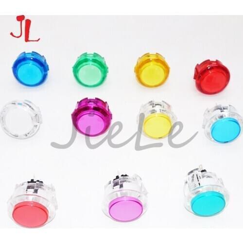 100pcs Arcade Push Button Copy Sanwa OBSF-30 Push Button 30mm Arcade button Switch Crystal button For Game Cabinet DIY
