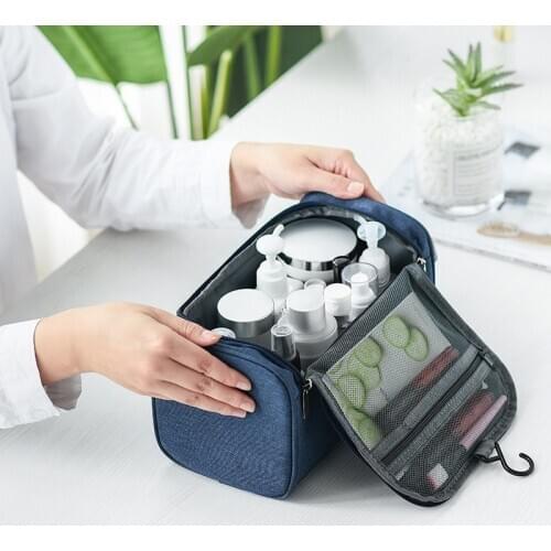 2021 Men Hanging Cosmetic Bag Business Makeup Case Women Travel Make Up Zipper Organizer Storage Pouch Toiletry Wash Bath Kit
