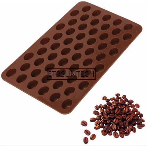 50pcs/lot Silicone 55 Cavity Mini Coffee Beans Chocolate Sugar Candy Mold Mould Cake Decor