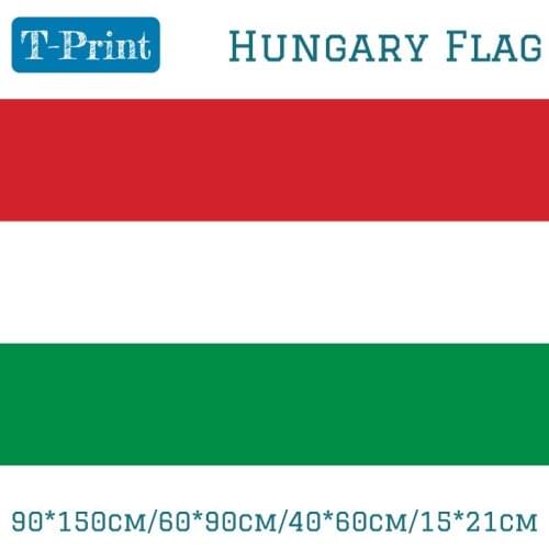 90*150cm/60*90cm/40*60cm/15*21cm Hungary Flag Polyester 5*3FT For World Cup / National Day / Sports meeting flag