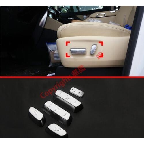 ABS Pearl Chrome Interior Seat Adjustment Switch Knob Button Cover Trim For Toyota Alphard Vellfire AH30 2016-2020