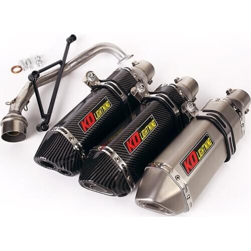 For Yamaha GY6-125 GY6-150 Exhaust Pipe Motorcycle Header Link Tube Slip On 51mm Mufflers Removable DB Killer Escape 370mm