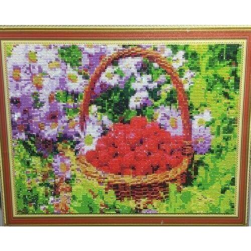 Fruit basket DIY Crystal full 5D plastic diamond painting embroidery machine glue cross stitch kit art mosaic square rhinestone