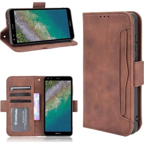 For Nokia C01 Plus Cover Premium Leather Flip Multi-card slot Cover For Nokia C01 Plus Phone case C01Plus 5.45 inch