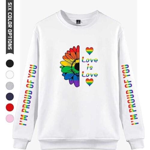 LGBT Hoodies Capless Sweatshirt Men/women Casual Pullover Hooded I Am Proud For You LGBT Hoodie Oversized Sweatshirt Mens