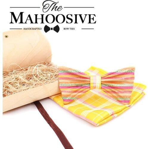 Mahoosive New 3D style Wooden bow tie Handmade Carving Wedding Men bow tie engraving Ellabing Gravata neaud papillon
