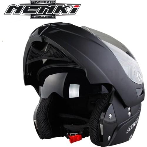 NENKI Motorcycle Full Face Helmet Modular Flip Up Double Visor Helmet Moto Capacetes Motociclismo Motorbike Racing Riding Helmet