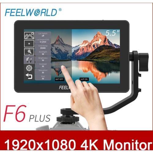 FEELWORLD F6 PLUS 1920x1080 Video 4K Monitor for Canon Nikon Camera 5.5 Inch on Camera DSLR Field Monitor Touch Screen IPS FHD