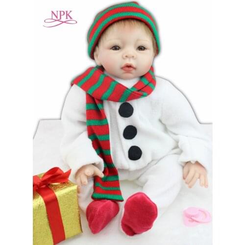 NPK 55cm Soft Silicone Doll Reborn Baby 22" Toy For Girls Newborn Girl Baby Birthday Gift For Child Bedtime Early Education