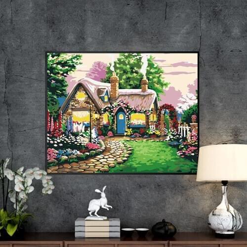 Painting by Numbers Wall Art Pictures Canvas Painting Beauty Home Garden Oil Painting Landscape Home Decorative Wall Pictures